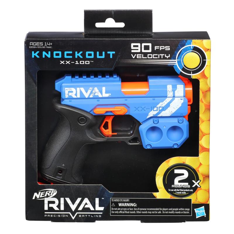 Nerf Rival Knockout XX-100 Blaster - 2 Rounds - Equipe Azul